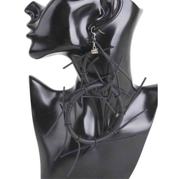 Spike Thorn Look Statememt Earrings - Picture 6 of 6